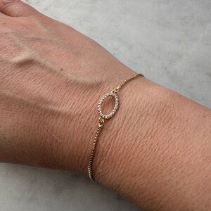 Niki Smith 14k gold plated adjustable slider bracelet